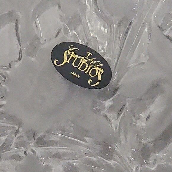 Crystal Clear Studios Bouquet 16" Platter Vintage Frosted Japan - Picture 3 of 5